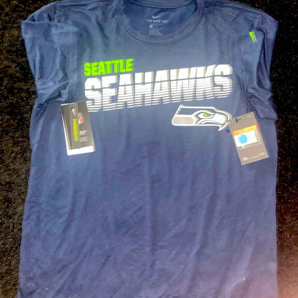 NWT Nike Seattle Seahawks women’s dri-fit short sleeve T-shirt. Sz.Large
